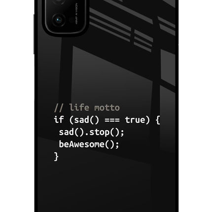 Life Motto Code Poco M3 Pro 5G Glass Case