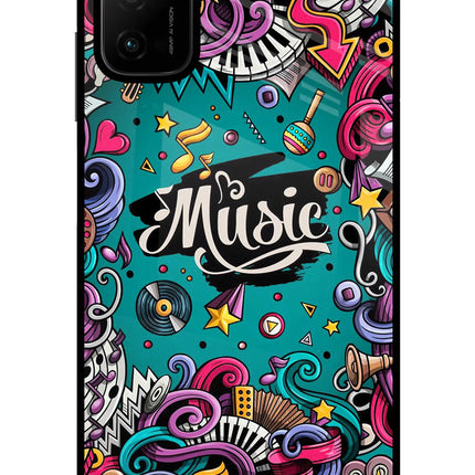 Music Graffiti Poco M3 Pro 5G Glass Case