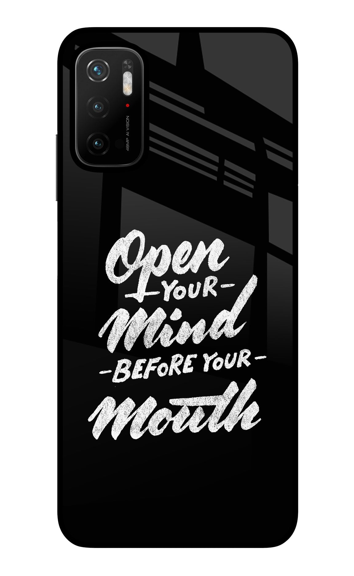 Open Your Mind Before Your Mouth Poco M3 Pro 5G Back Cover