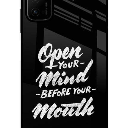 Open Your Mind Before Your Mouth Poco M3 Pro 5G Glass Case