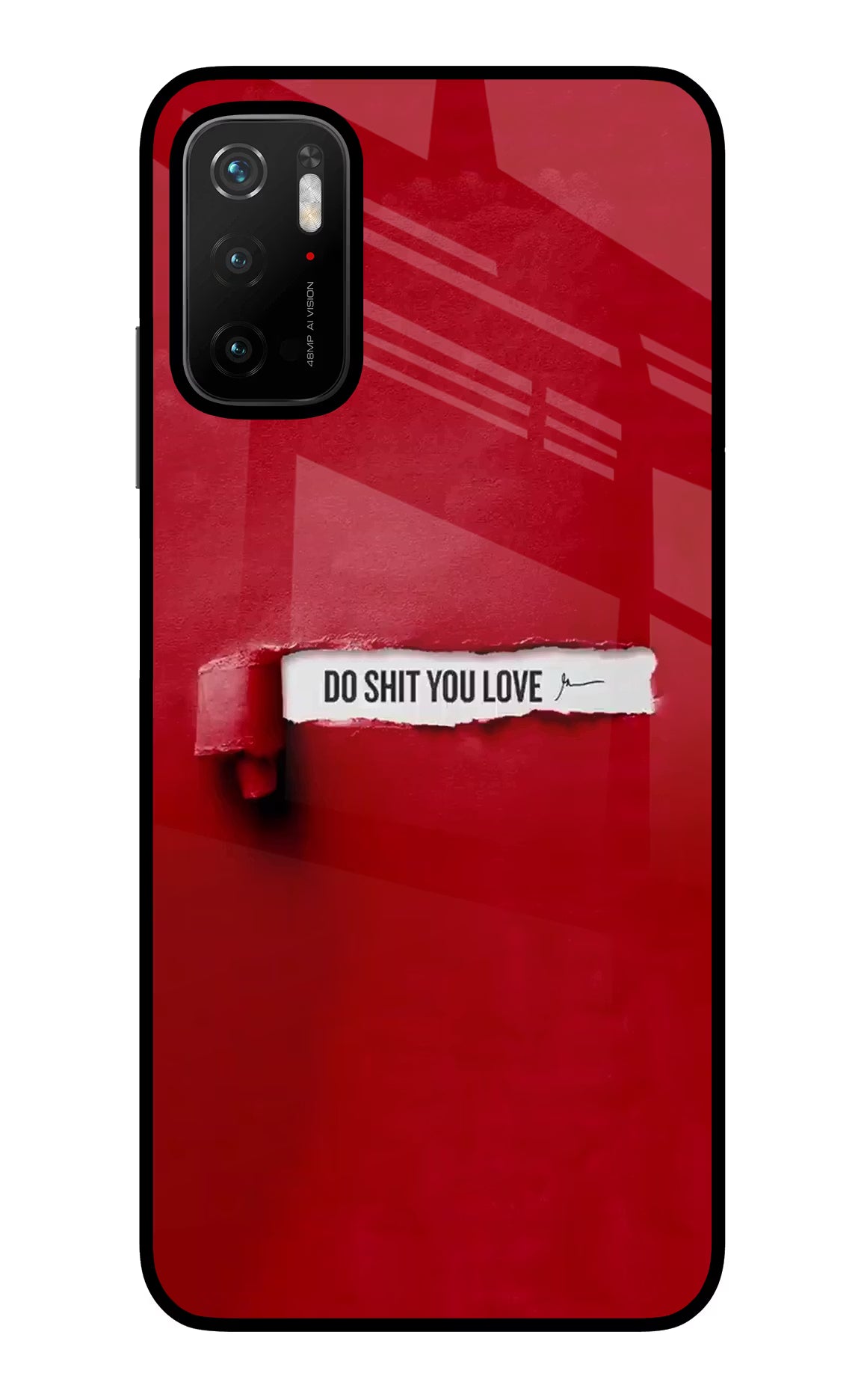 Do Shit You Love Poco M3 Pro 5G Glass Case Back Cover by Casekaro