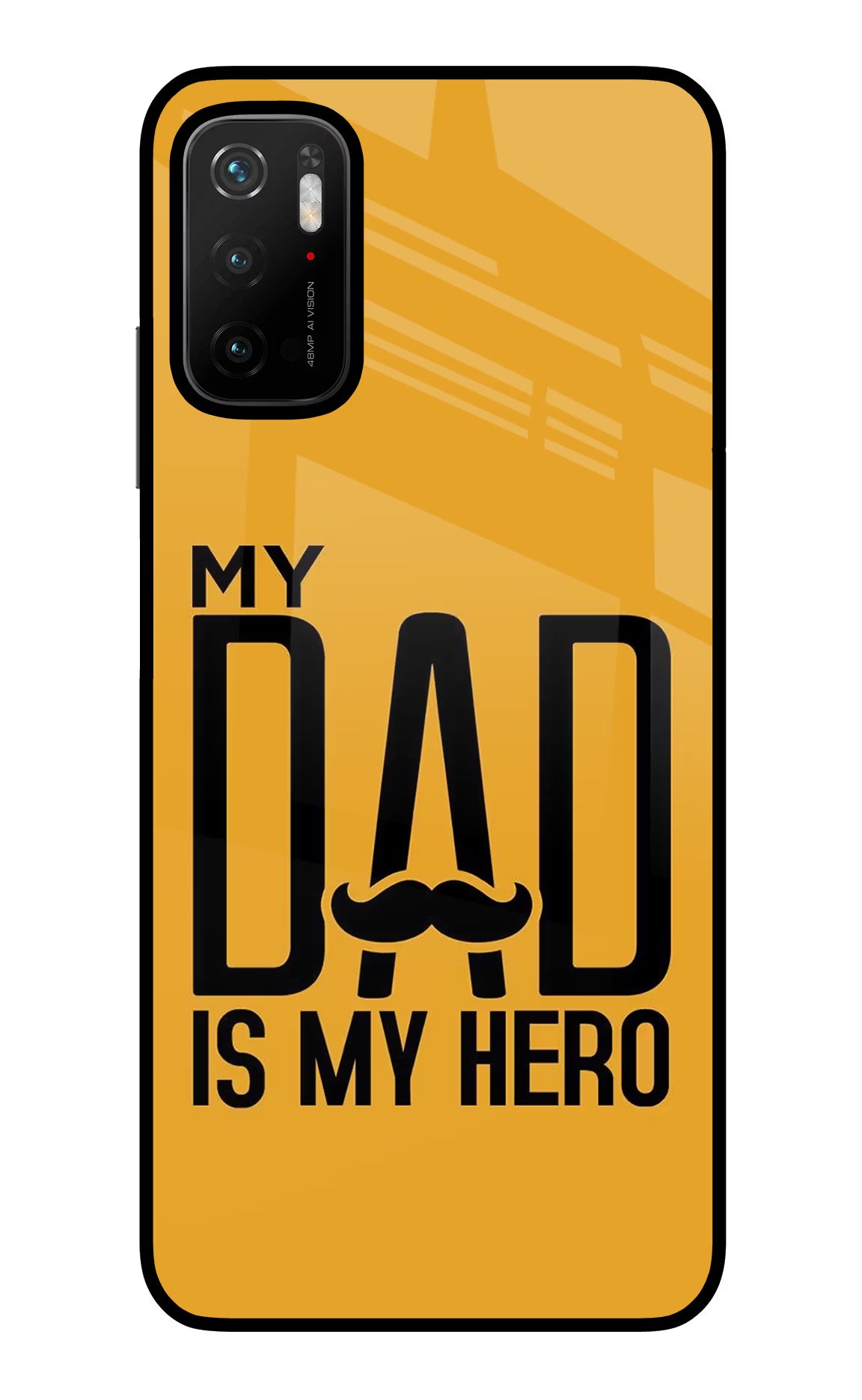 My Dad Is My Hero Poco M3 Pro 5G Glass Case Back Cover by Casekaro