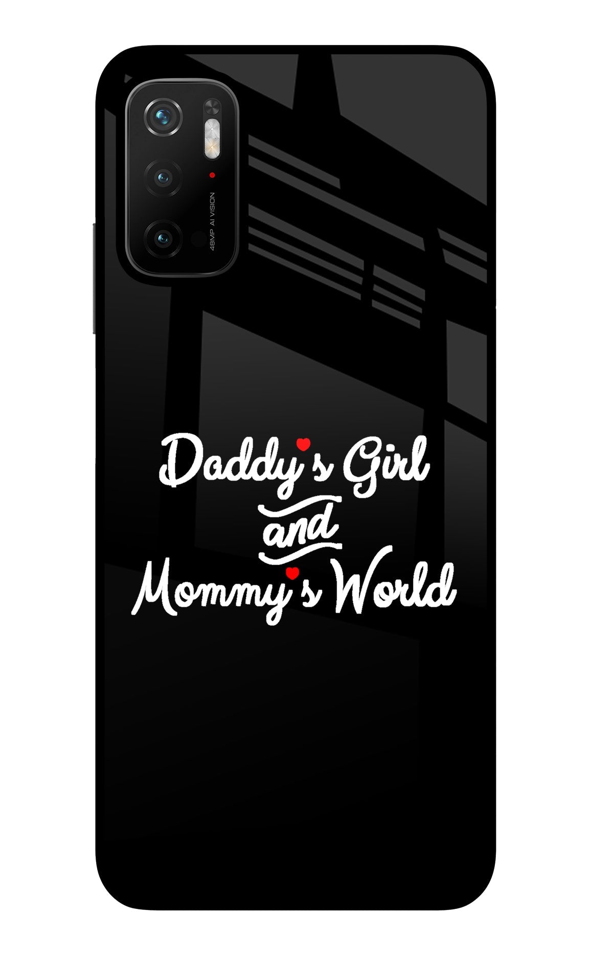 Daddy's Girl and Mommy's World Poco M3 Pro 5G Glass Case