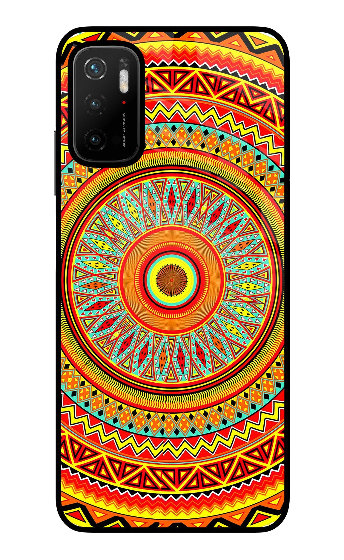 Mandala Pattern Poco M3 Pro 5G Glass Case