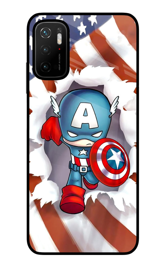 Captain America Poco M3 Pro 5G Glass Case