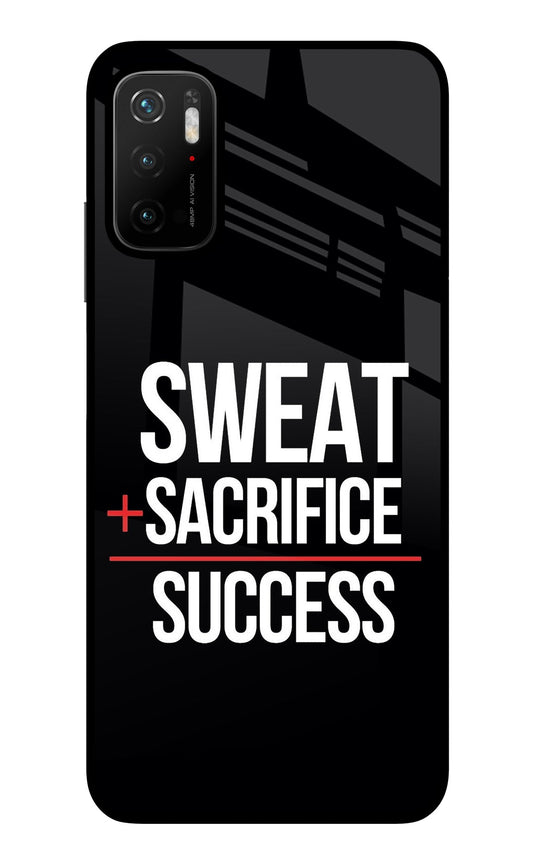 Sweat Sacrifice Success Poco M3 Pro 5G Glass Case