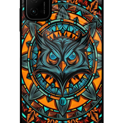 Angry Owl Art Poco M3 Pro 5G Glass Case Back Cover by Casekaro