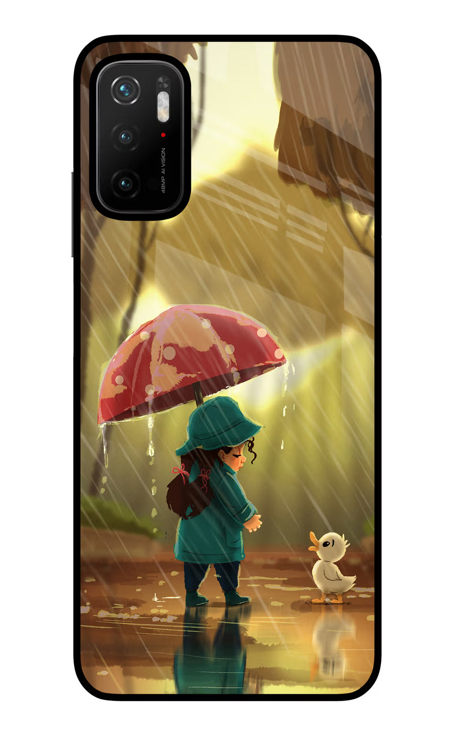 Rainy Day Poco M3 Pro 5G Back Cover, Glass case