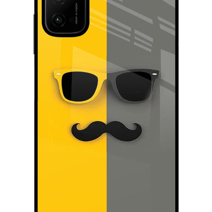 Sunglasses with Mustache Poco M3 Pro 5G Glass Case