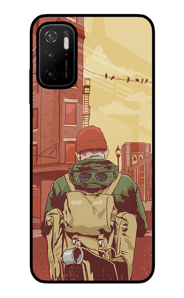 Adventurous Poco M3 Pro 5G Glass Case Back Cover by Casekaro