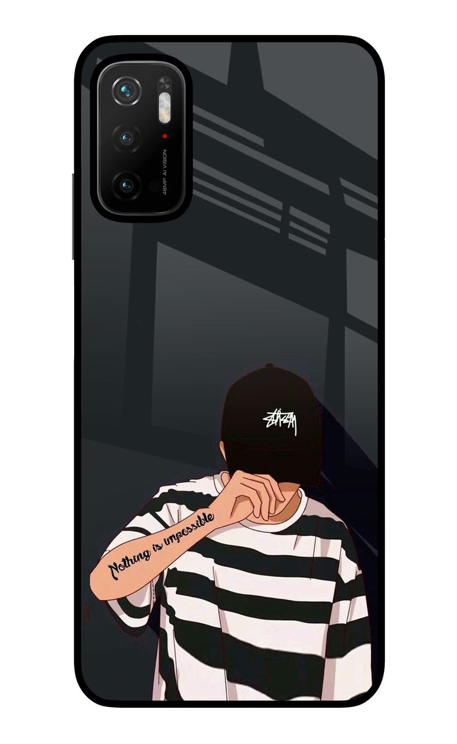 Aesthetic Boy Poco M3 Pro 5G Back Cover, Glass case