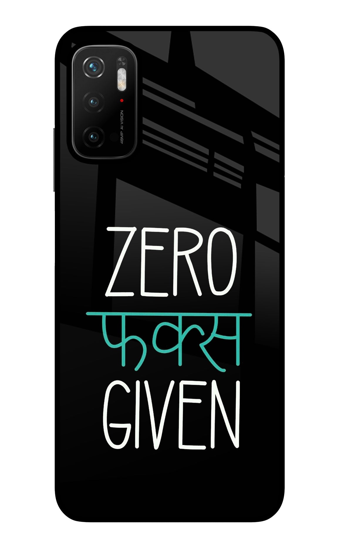 Zero Fucks Given Poco M3 Pro 5G Glass Case