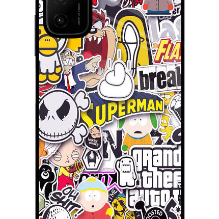Sticker Bomb Poco M3 Pro 5G Glass Case