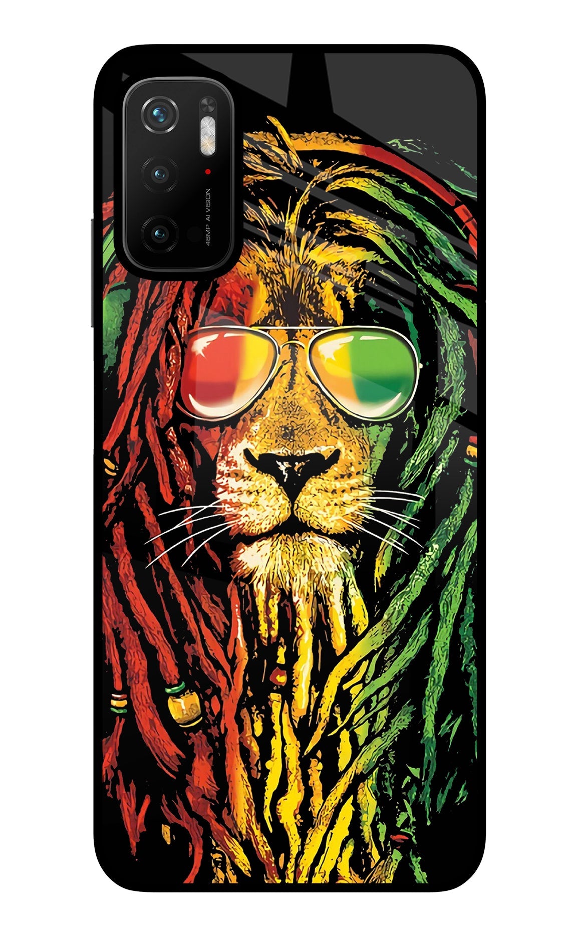 Rasta Lion Poco M3 Pro 5G Glass Case