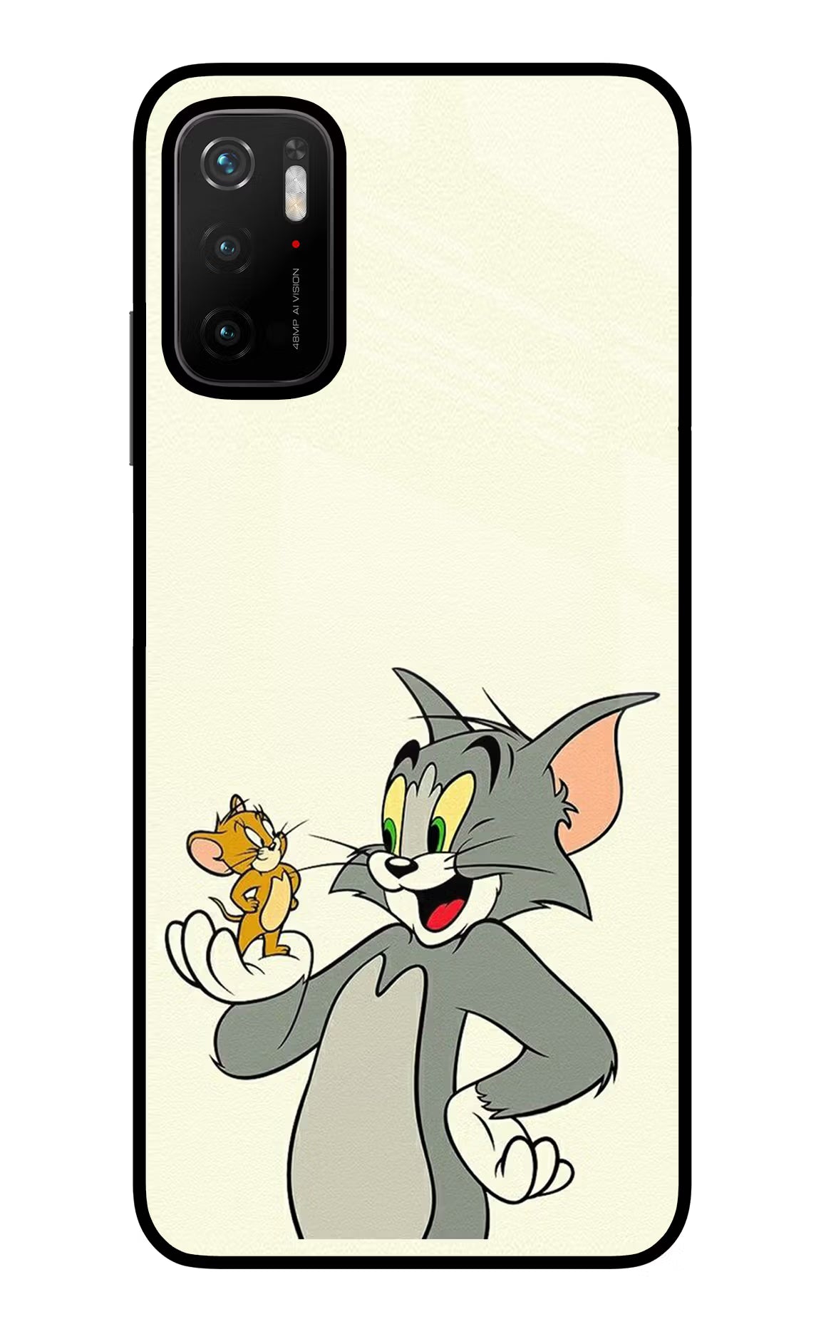Tom & Jerry Poco M3 Pro 5G Glass Case Back Cover by Casekaro