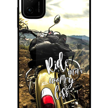 Ride More Worry Less Poco M3 Pro 5G Glass Case
