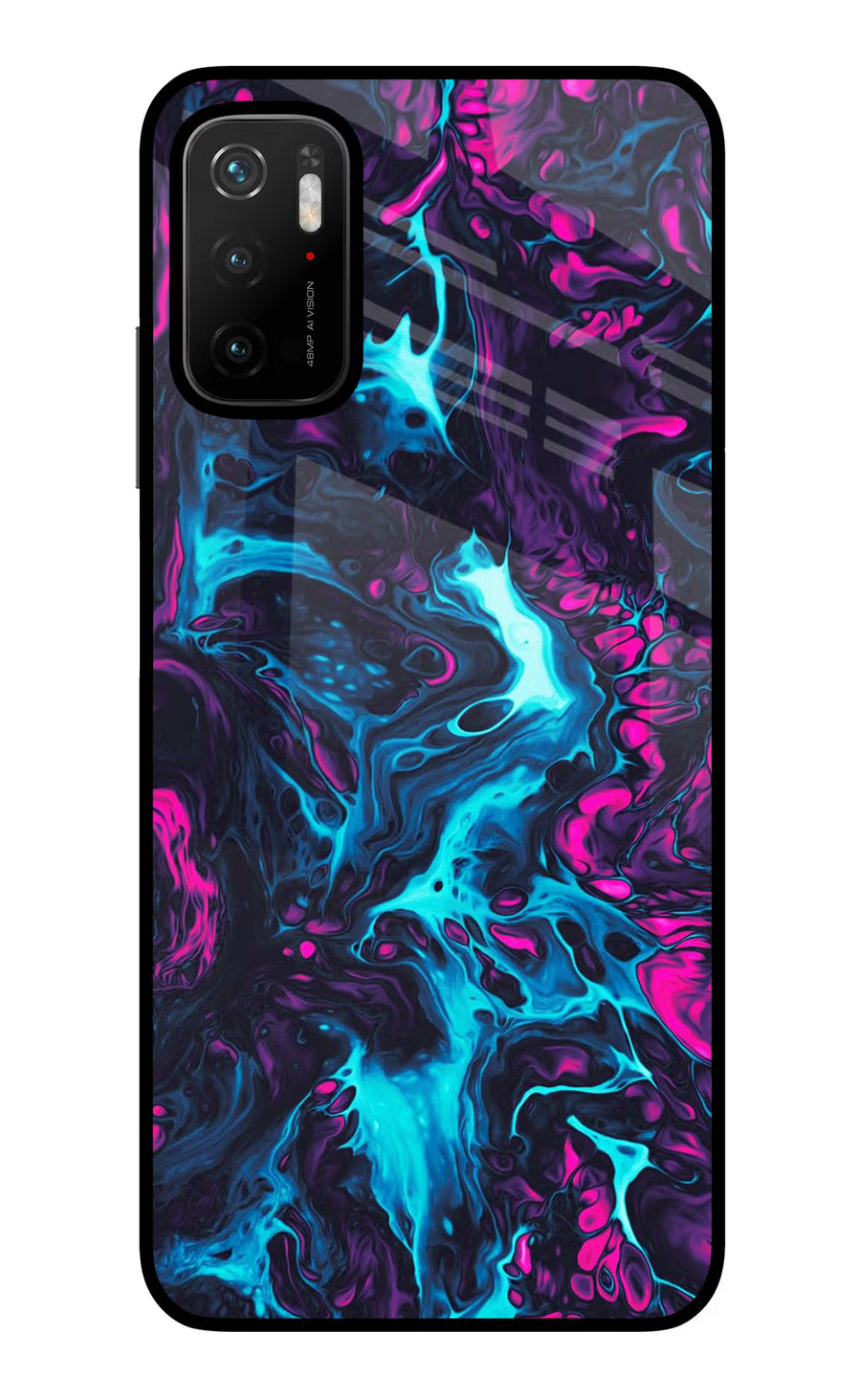 Abstract Poco M3 Pro 5G Back Cover, Glass case
