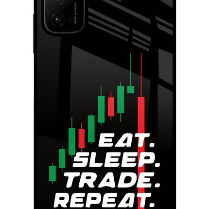 Eat Sleep Trade Repeat Poco M3 Pro 5G Glass Case