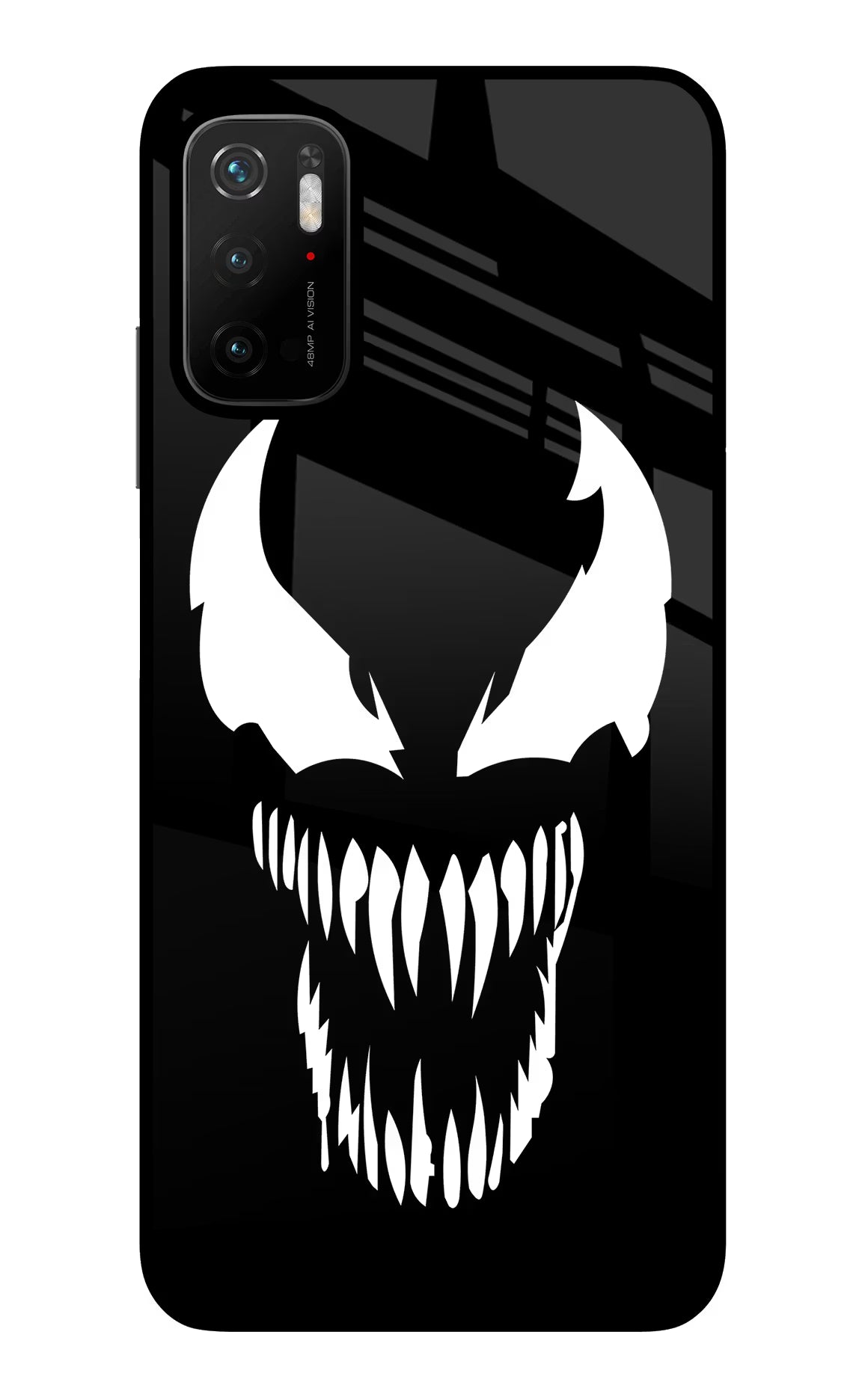 Venom Poco M3 Pro 5G Glass Case Back Cover by Casekaro