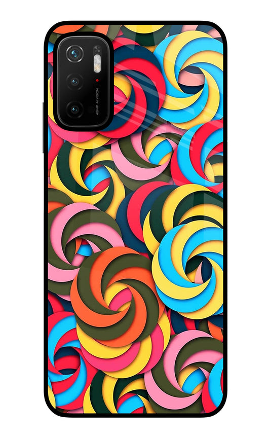 Spiral Pattern Poco M3 Pro 5G Glass Case