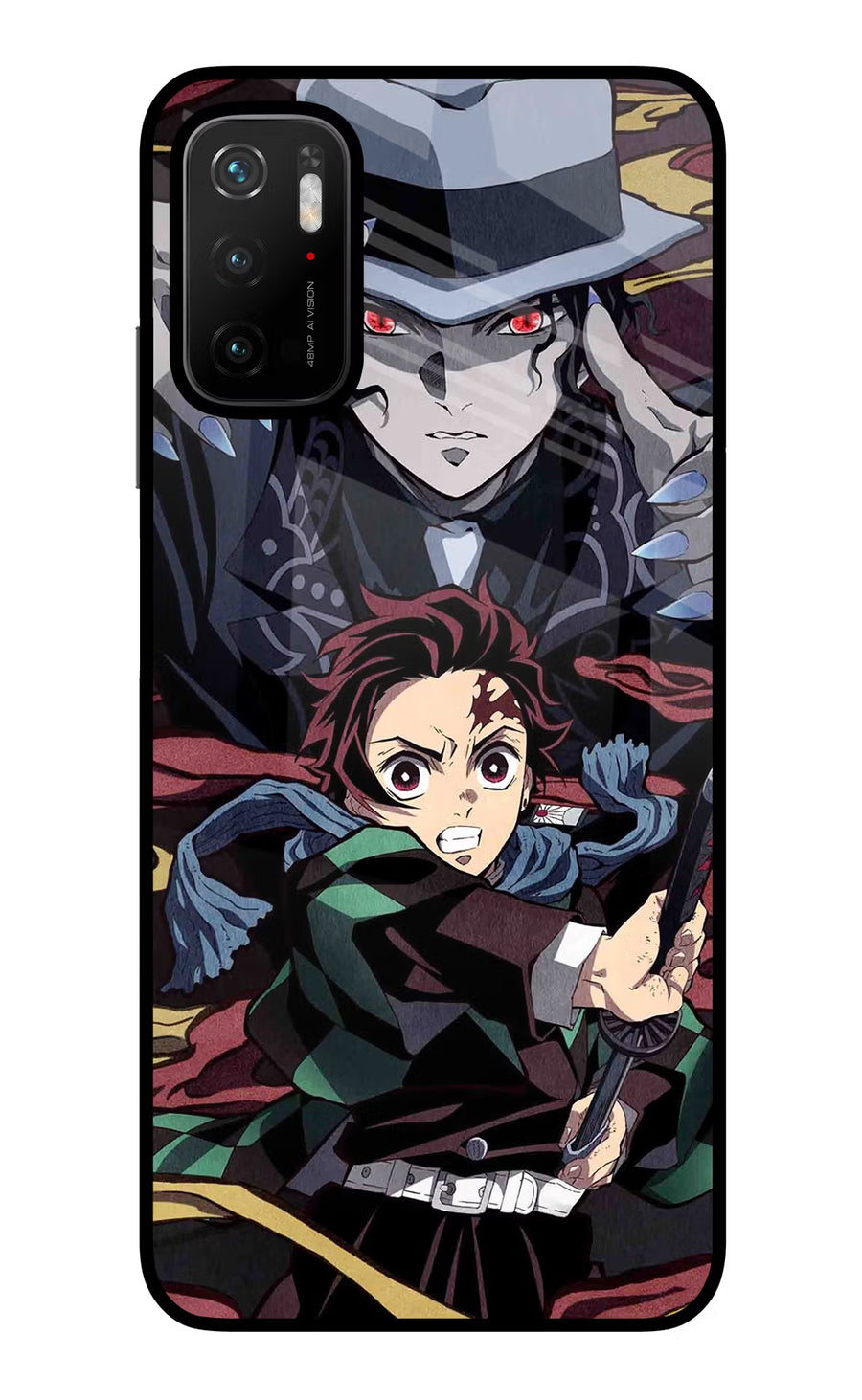 Demon Slayer Poco M3 Pro 5G Back Cover, Glass case
