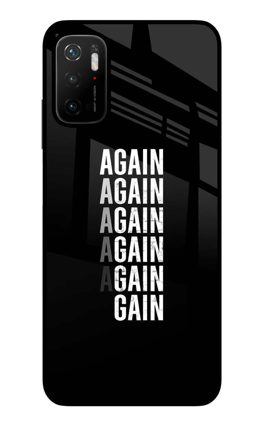 Again Again Gain Poco M3 Pro 5G Back Cover, Glass case