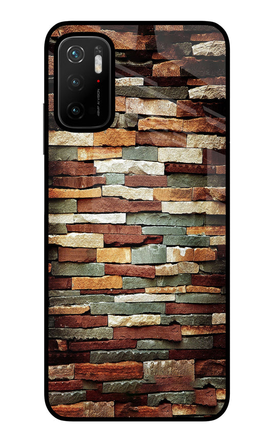 Bricks Pattern Poco M3 Pro 5G Glass Case