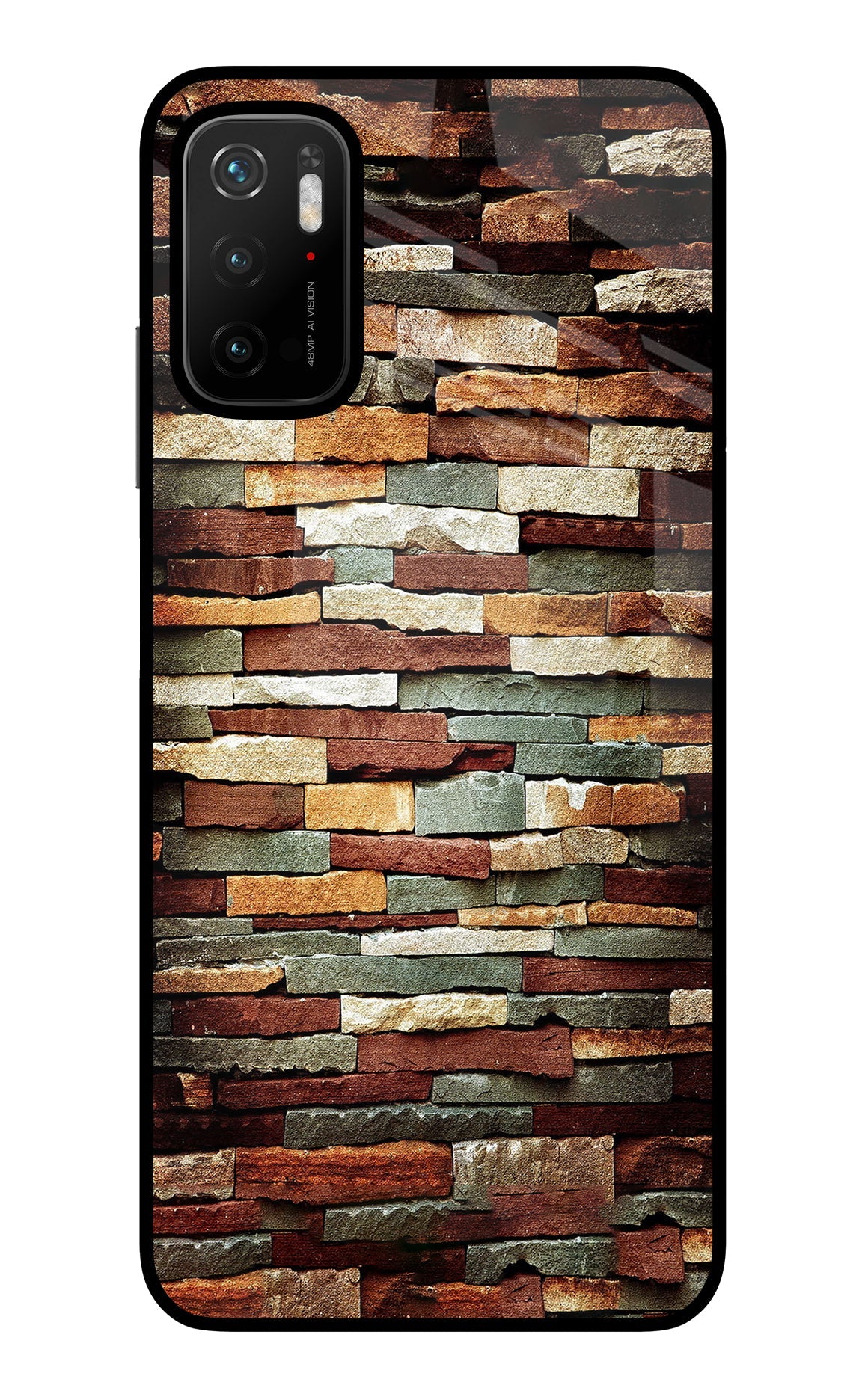 Bricks Pattern Poco M3 Pro 5G Back Cover