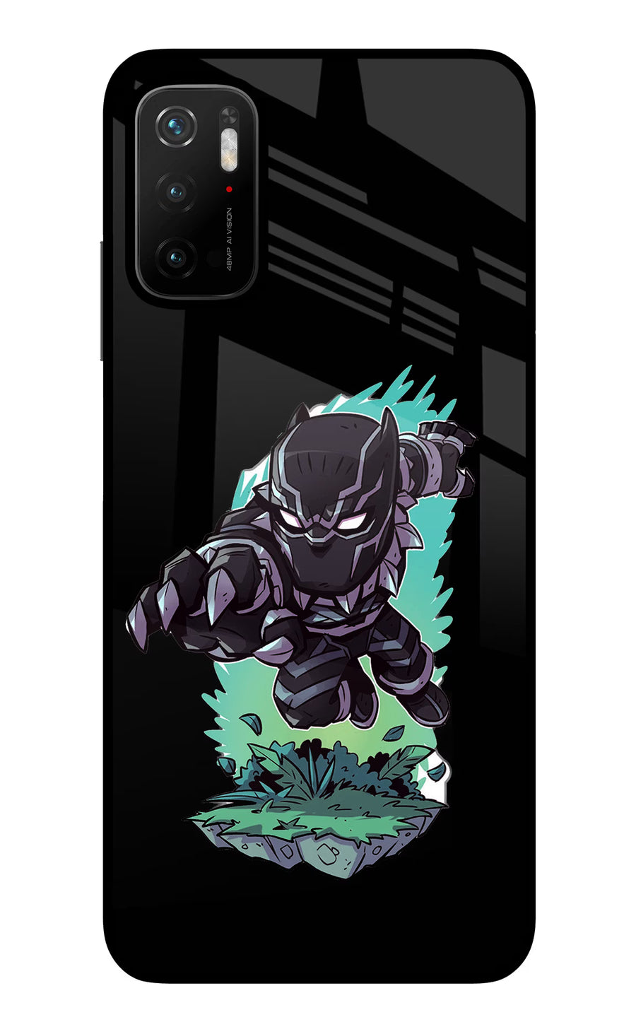 Black Panther Poco M3 Pro 5G Back Cover, Glass case