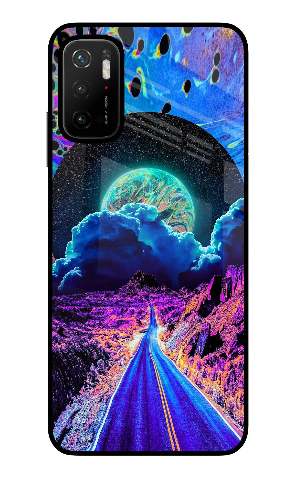 Psychedelic Painting Poco M3 Pro 5G Glass Case