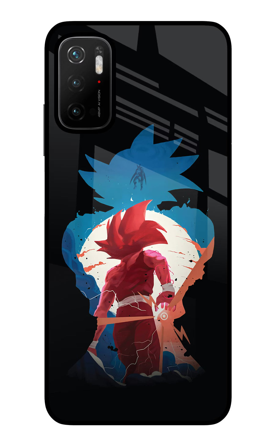 Goku Poco M3 Pro 5G Back Cover, Glass case