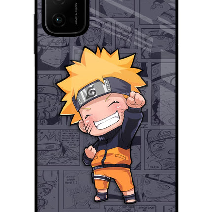 Chota Naruto Poco M3 Pro 5G Glass Case Back Cover by Casekaro