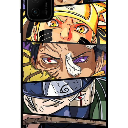 Naruto Character Poco M3 Pro 5G Glass Case Back Cover by Casekaro