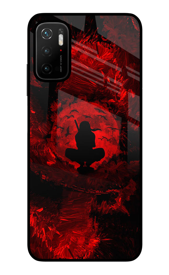 Itachi Uchiha Poco M3 Pro 5G Glass Case Back Cover by Casekaro