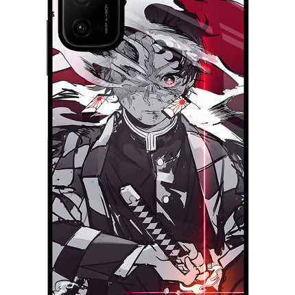 Demon Slayer Poco M3 Pro 5G Glass Case Back Cover by Casekaro