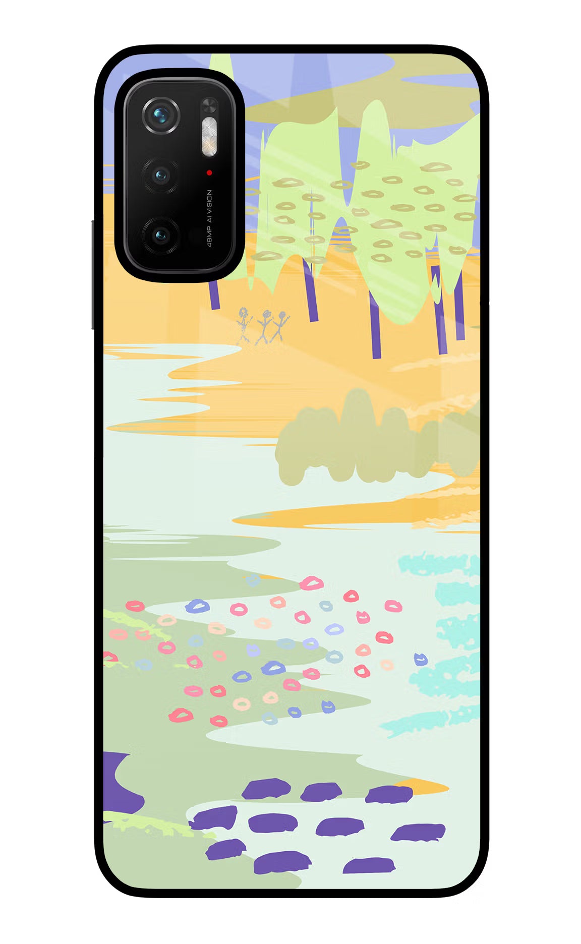 Scenery Poco M3 Pro 5G Glass Case Back Cover by Casekaro