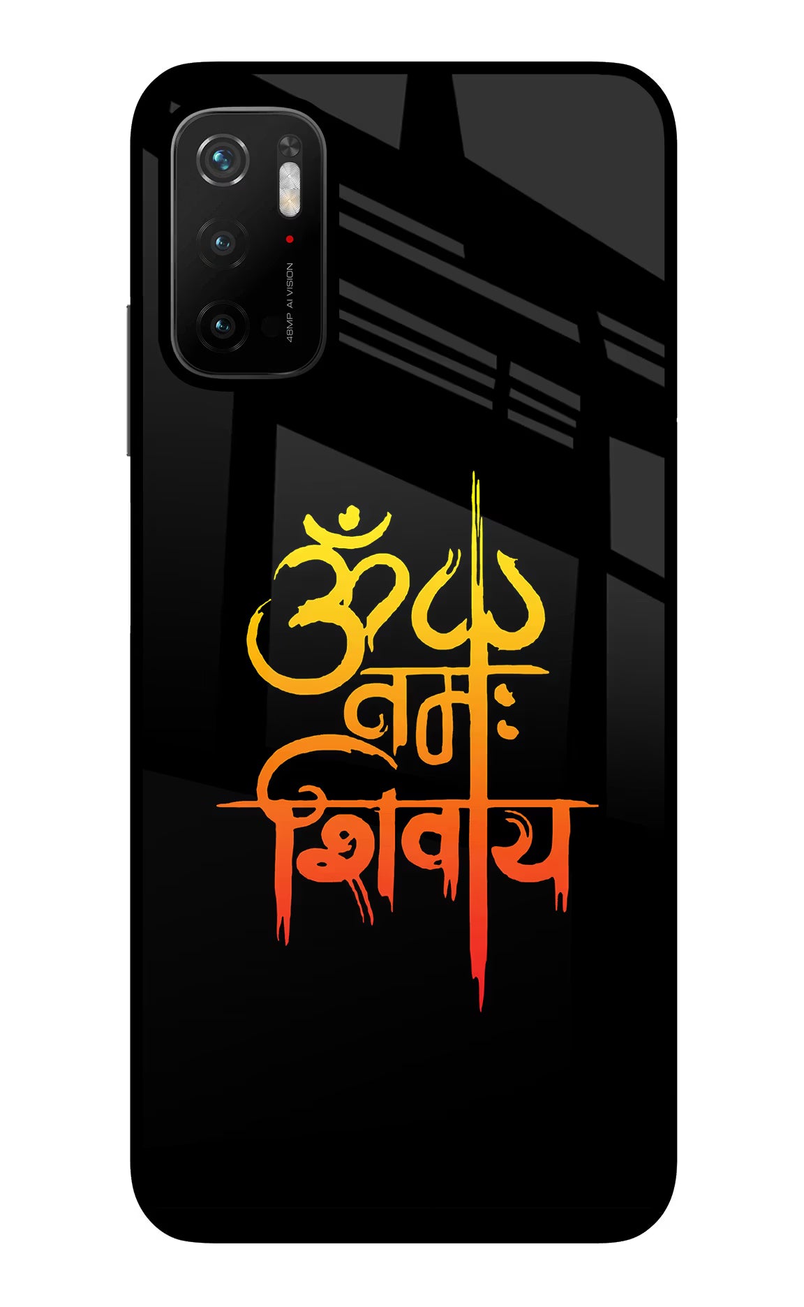Om Namah Shivay Poco M3 Pro 5G Glass Case Back Cover by Casekaro