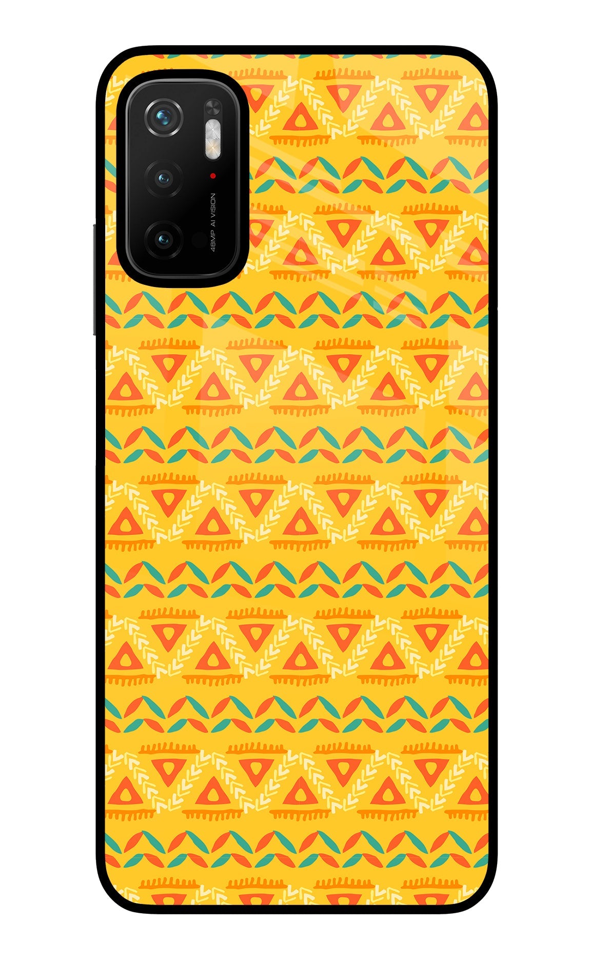 Tribal Pattern Poco M3 Pro 5G Glass Case