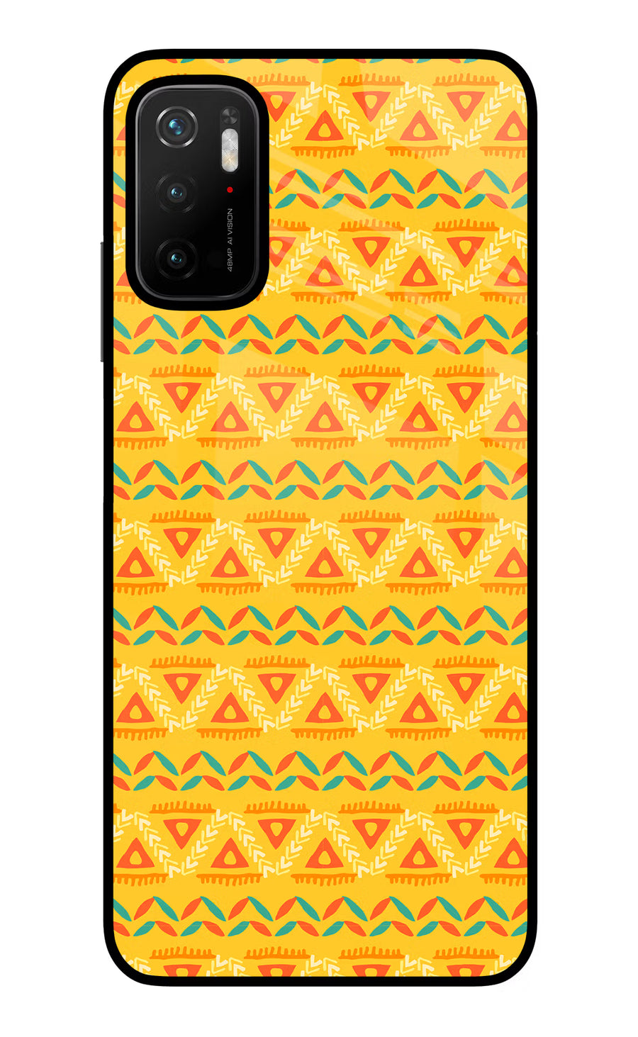 Tribal Pattern Poco M3 Pro 5G Back Cover, Glass case