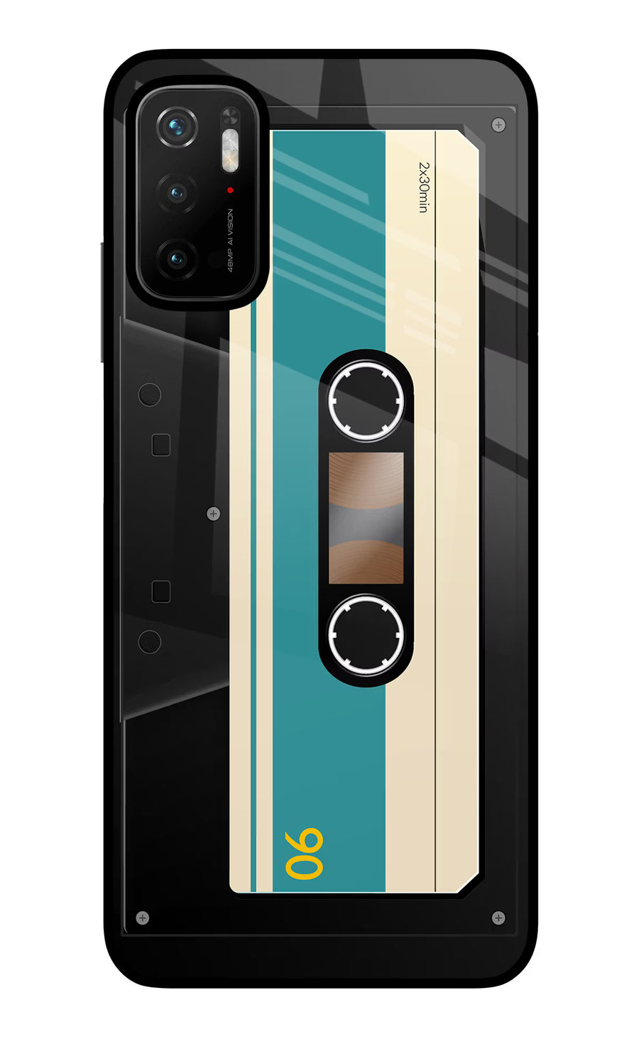 Cassette Poco M3 Pro 5G Back Cover, Glass case
