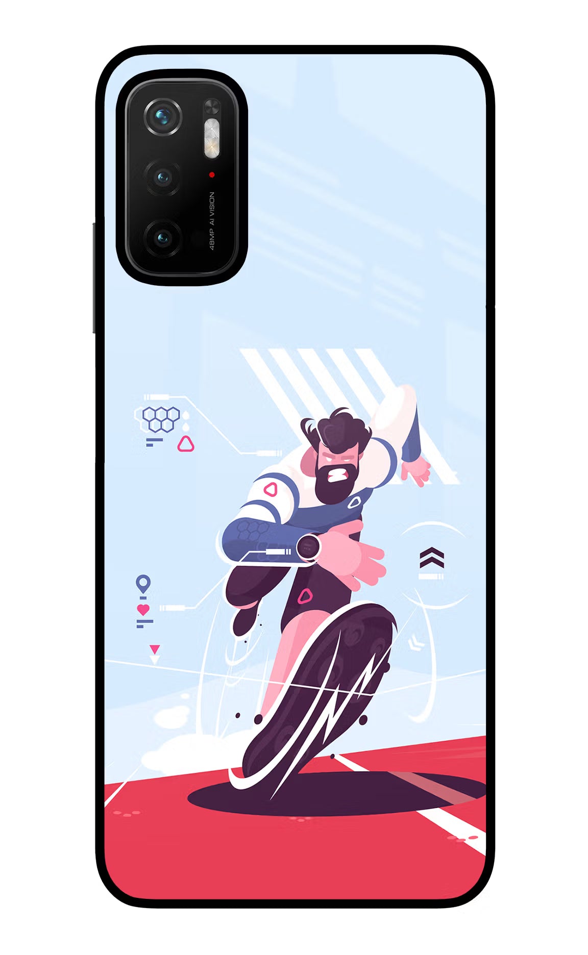 Run Pro Poco M3 Pro 5G Glass Case Back Cover by Casekaro