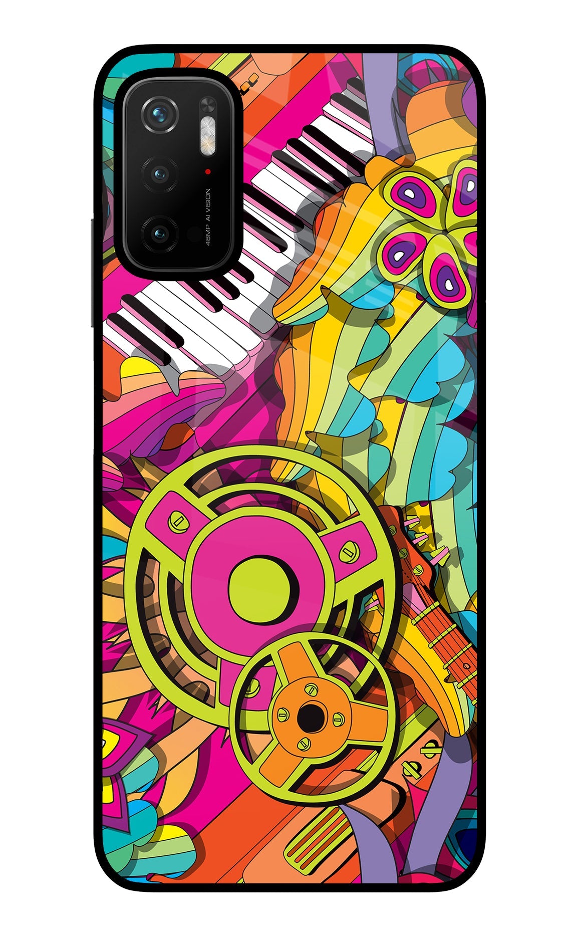 Music Doodle Poco M3 Pro 5G Glass Case