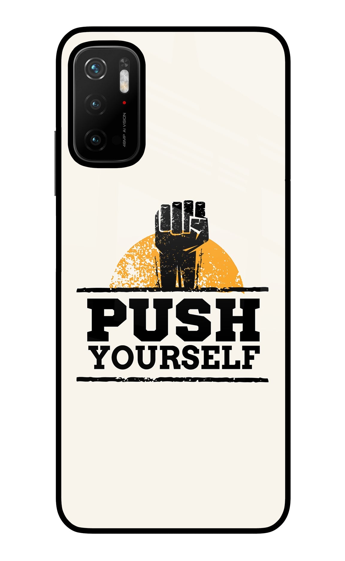 Push Yourself Poco M3 Pro 5G Glass Case