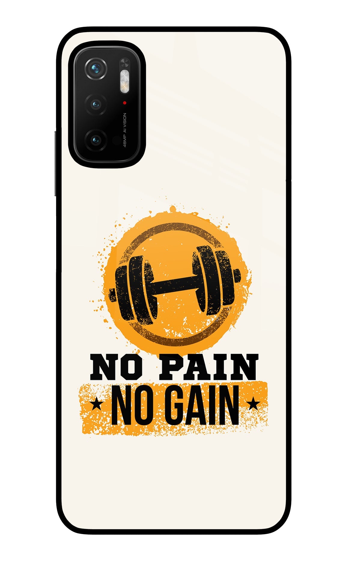 No Pain No Gain Poco M3 Pro 5G Glass Case