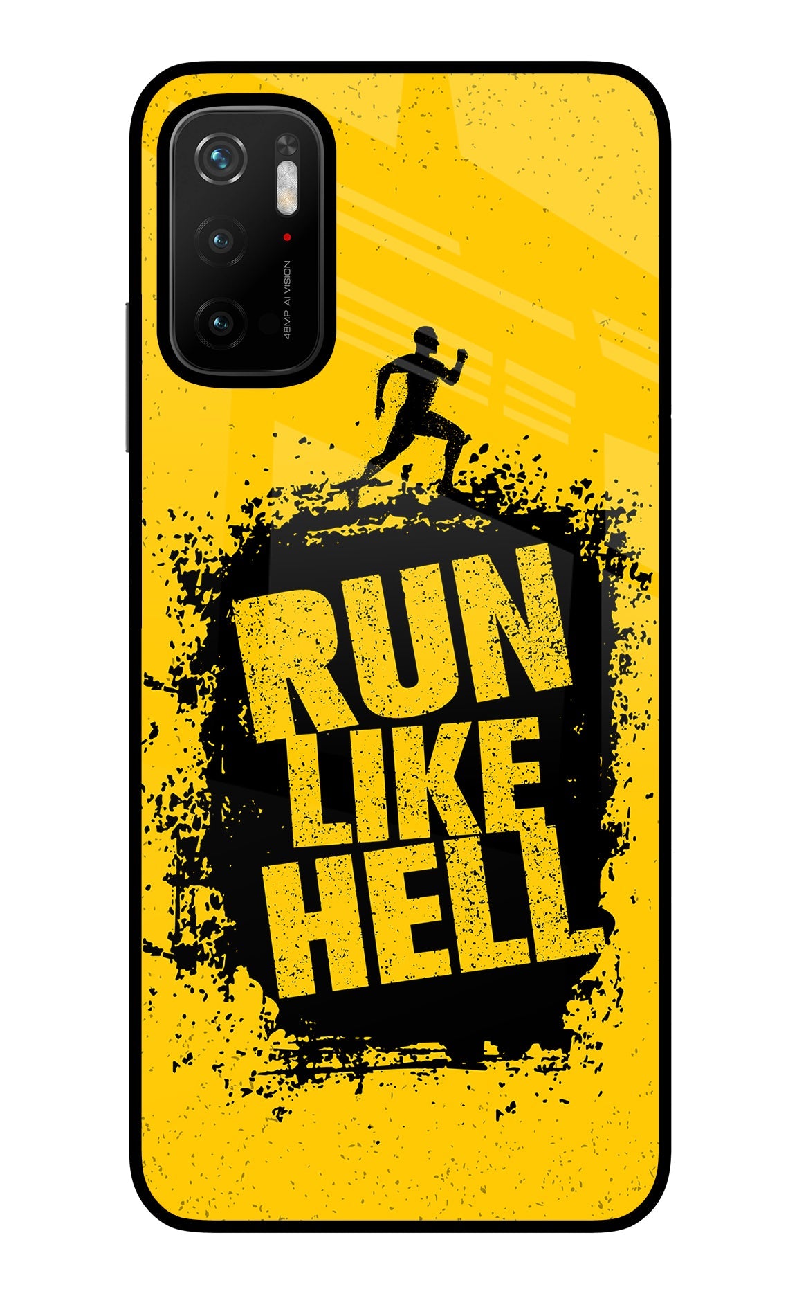 Run Like Hell Poco M3 Pro 5G Glass Case