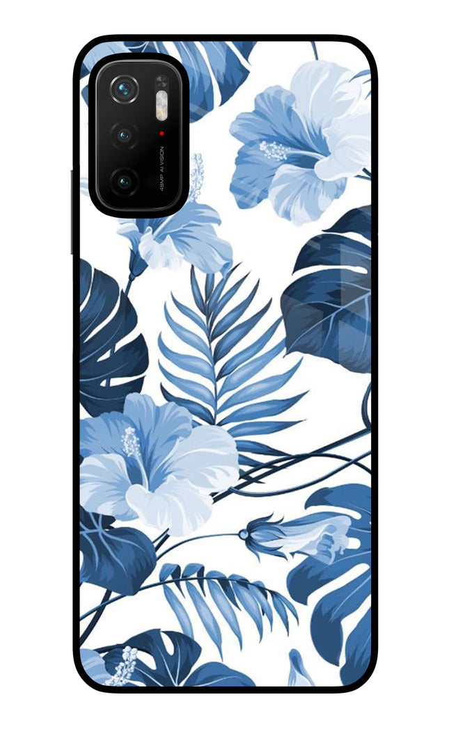 Fabric Art Poco M3 Pro 5G Glass Case Back Cover by Casekaro