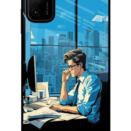 Focused Hustler (AI Generated) Poco M3 Pro 5G Glass Case