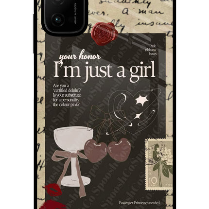 I am just a girl Poco M3 Pro 5G Glass Case