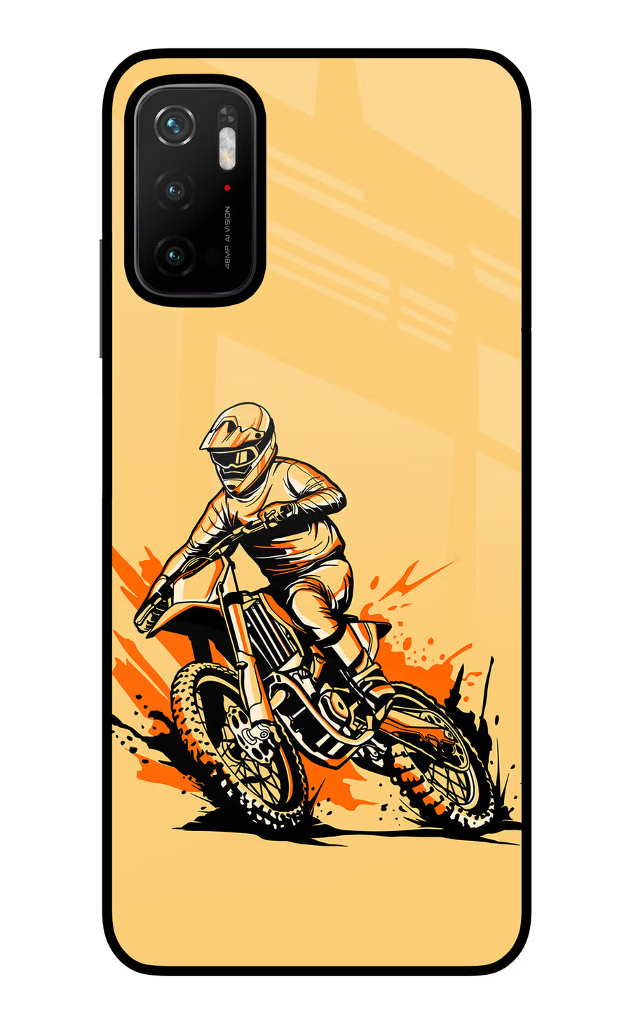 Off-Road Fury Poco M3 Pro 5G Back Cover, Glass case