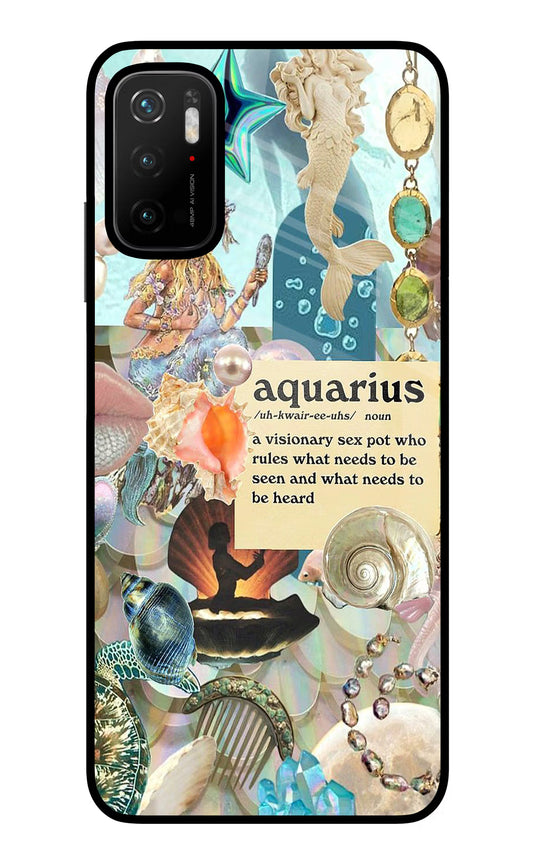 Aquarius Zodiac Poco M3 Pro 5G Glass Case